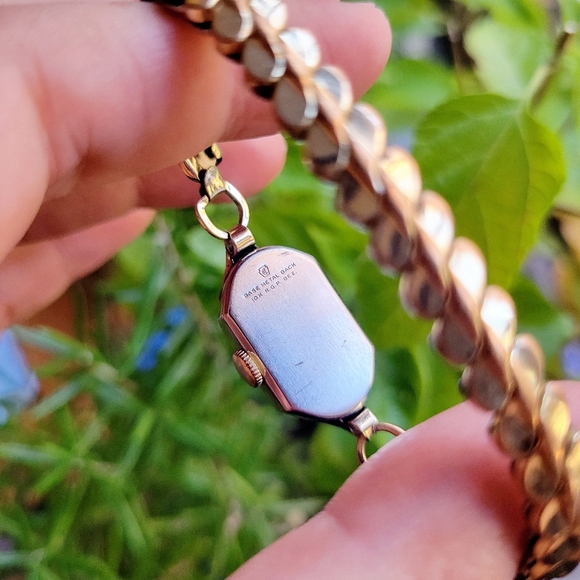 Vintage 10K RGP Elgin Art Deco Style Classic Womens Womans Gold Square Watch - Picture 11 of 11